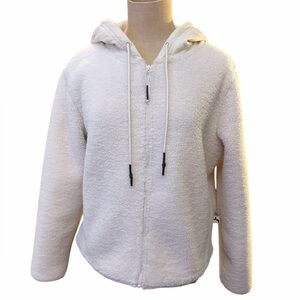 Joy Lab Cozy White Sherpa Fleece Jacket